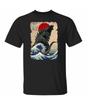 Godzilla a Muži z Vlny Tričko Vtipné Pro Muže Tričko Dárek Trend Muži Kulatý Výstřih Unisex Tričko