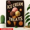 Vintage Ice Cream Metal Sign Wall Decor For Kitchen Cafe Bar
