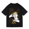 Jojos Wunderbare Abenteuer Uferpartner Cartoon Japanischer Anime Druck T-Shirt Rundhals Herren und Damen Kurze Ärmel Sommer