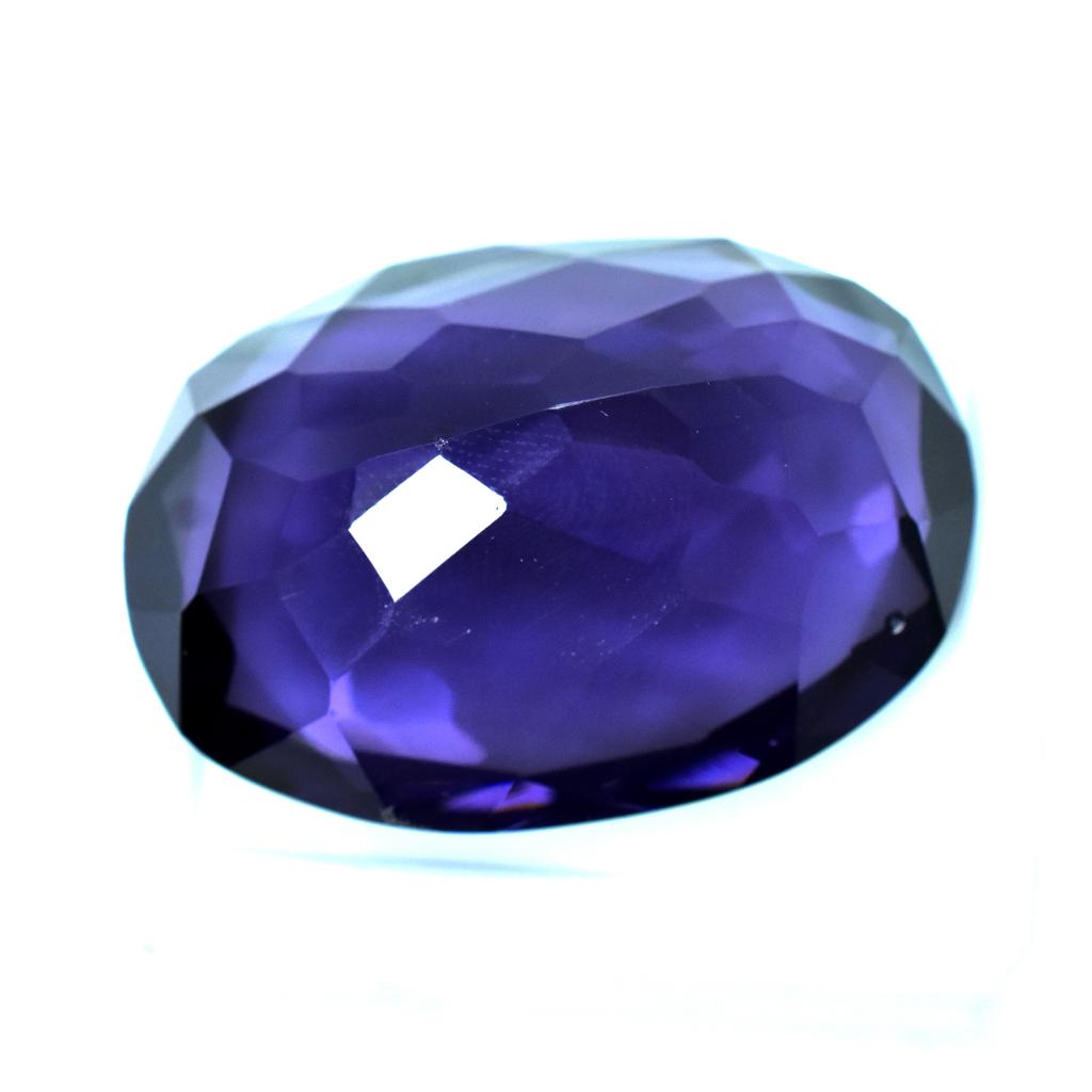 Natural Purple Amethyst Loose Gemstone 104.05 Ct Oval Shape for Jewelry Making and Gem Collections