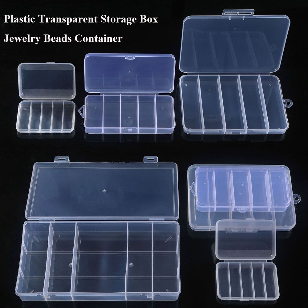 Transparent Jewelry Beads Container Plastic Packing Boxes Hot Storage Box Power Tools Holder
