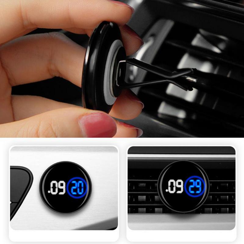 Vehicles Electronic Clock Digital LED Air Vent Stick-On Clock For Car Dashboard Watch For Vehicle Electronics Accessory