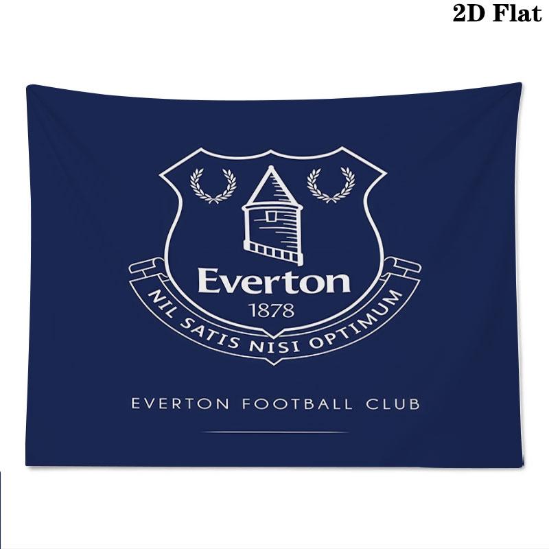 Everton F.C Wall Tapestry Aesthetic Wall Hanging Printed Fabric Blanket Decorative Tapestries for Bedroom Living Room Home Decor