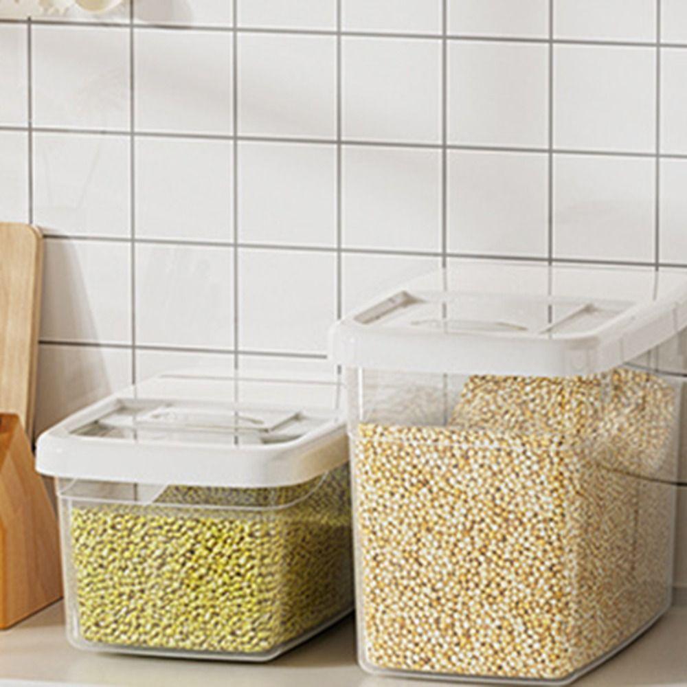 7.5/10/12.5kg Rice Storage Box Transparent Rice Dispenser Pet Food Container Grain