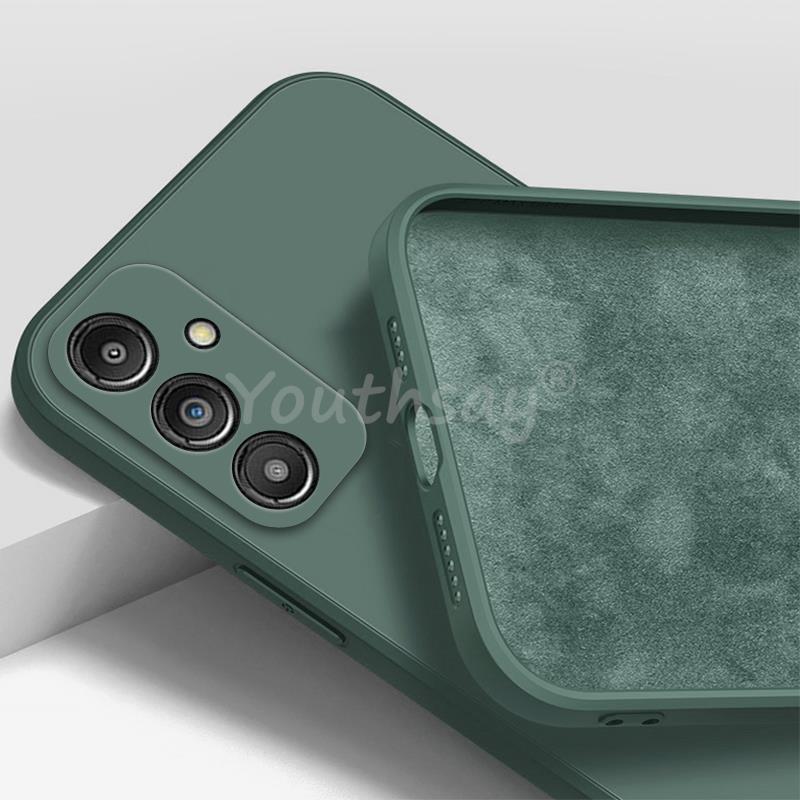 Capa de silicone lisa para Samsung Galaxy A16, Samsung A16, A15, A14, A55, A06, A04, A04S, A04E, A24, A33, A54, A34, A05, protetora de borracha