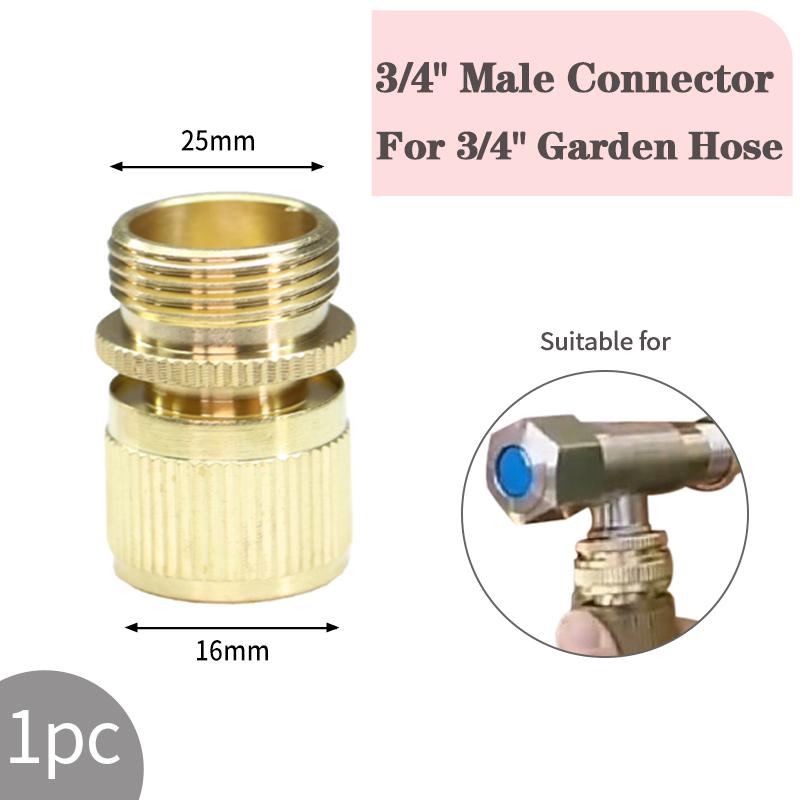3/4“ 1/2" Alloy Thread Quick Adapter Coupler Connector Garden Irrigation Connector Drip Copper Hose Fittings Watering System
