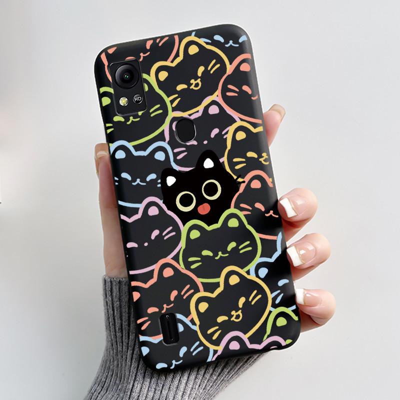 For Cricket Icon 5 Case AT&T Motivate 4 (SL112A/SL112C) Back Cover Luxury Cute Love Rabbit Funny Black Soft Silicone Phone Case