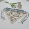 Women's Punching Crochet Triangle Scarf