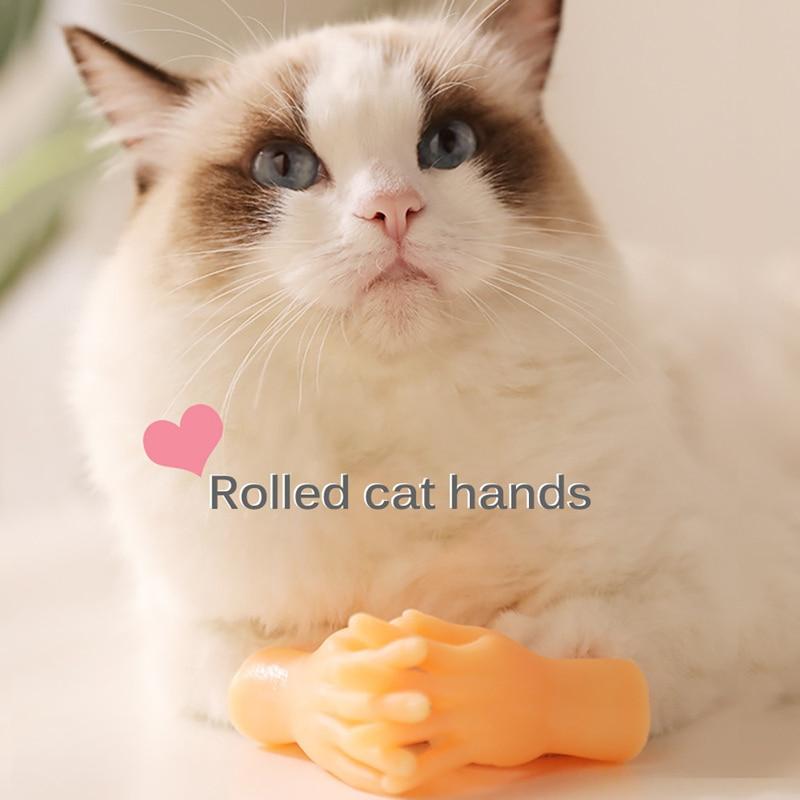 1 Pair of Cat Toys Massage Gloves Little Finger Cat Set Finger Hands Finger Toys Pet Supplies