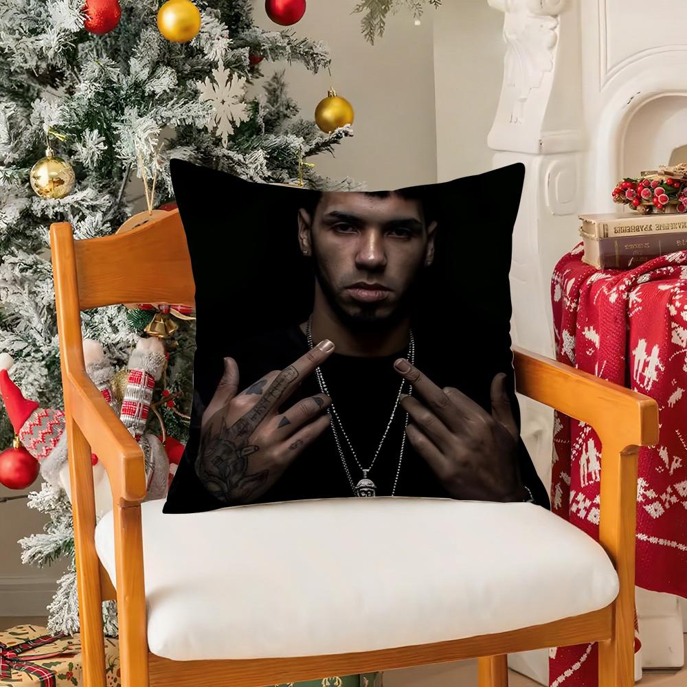 Rapper A-Anuel Aa Real Hasta La Muerte 2 Pillow Case Silky Short Plush With Invisible Zipper Dustproof Sofa Cushion Cover
