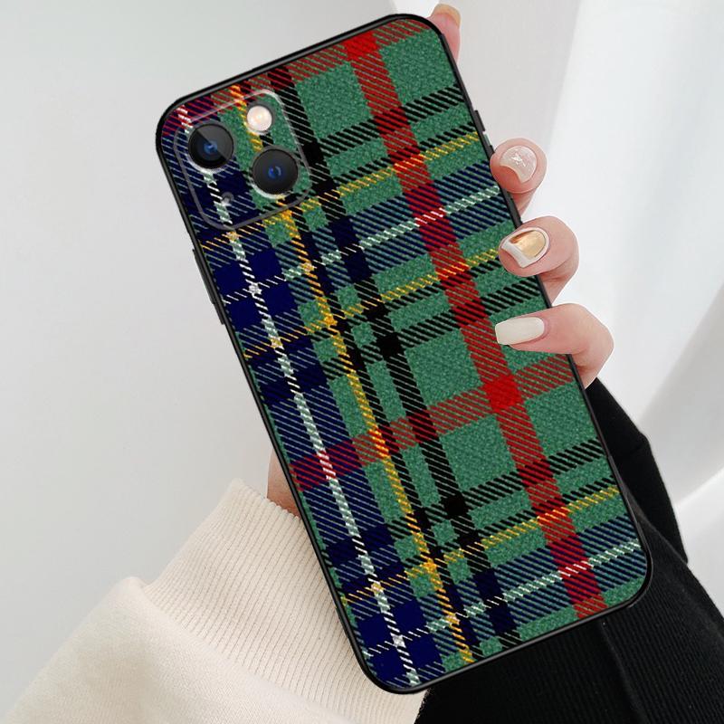 Clan Stewart Dress Plaid Pattern Phone Case For iPhone 17 Pro Max 15 14 13 11 12 16 Pro Max Mini 15 16 Plus 16e 17 Air Cover