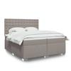 Vidaxl Letto Continentale Con Materasso, Taupe, Tessuto, 200X200 Cm
