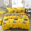 Four-piece Set of Washed Cotton Bedding, Quilt Cover, Bed Sheet Quilt Cover, Simple Nordic Style Kit