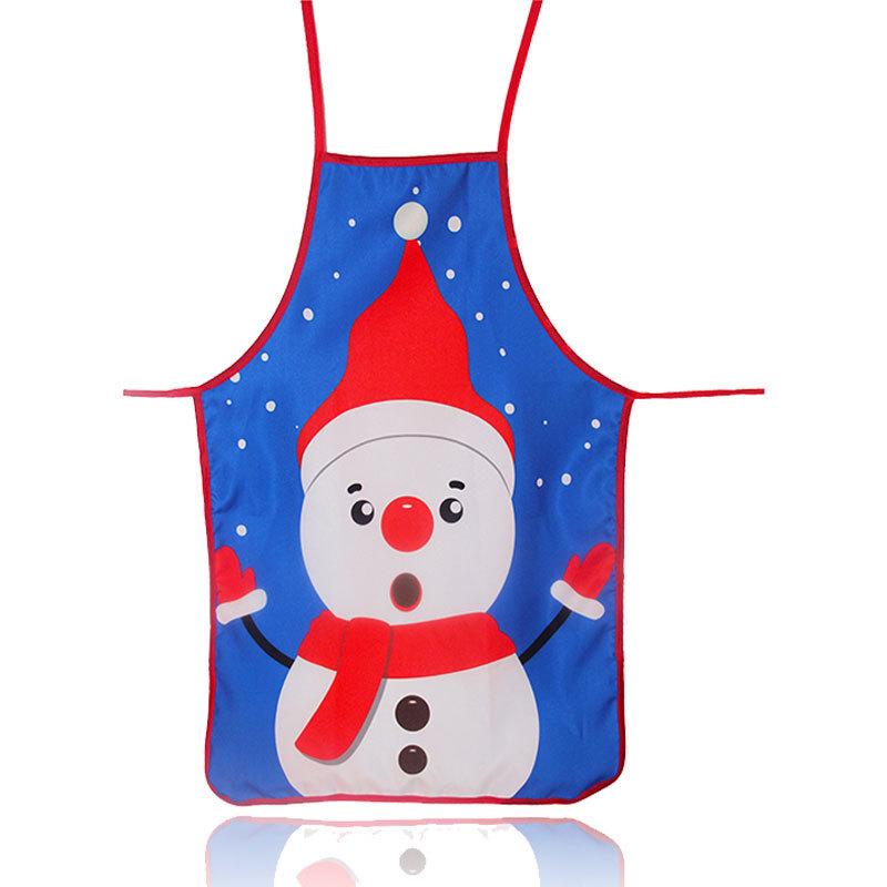 Christmas Decorative Apron, Fabric, Color Printing, Decorative Props, Waist, Cartoon, Christmas Costume