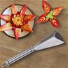 Stainless Steel Food Grade Triangular Fruit Carving Knife, Fruit Plate Handicraft, Triangular Vegetable Cutting Machine, Anti Slip Kitchen Tools