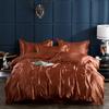 4 PCS Bedding Set Luxury Mulberry Silky Blending Bedding Set Satin Duvet Cover Set High End Single Double Comforter Cover
