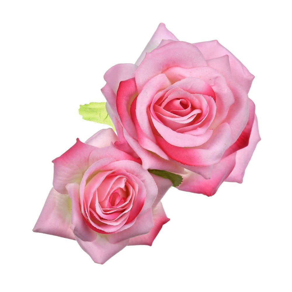 Handmade Double Rose Hairpin Bridal Flower Hair Clip Wedding Accessories Bridesmaid Hair Jewelry