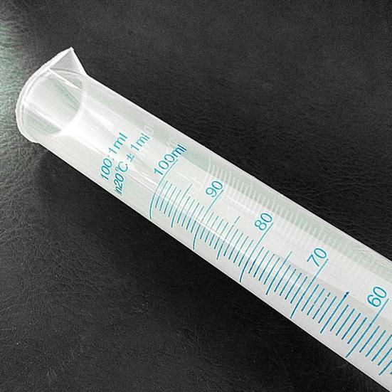 100ml Plast Graderad Mätcylinder med Skala Kemi Laboratorieverktyg