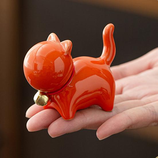 Cat Toilet Bolt Caps Decorative Cat Frog Ceramic Covers Ice-Crack Finish Ancient Chinese Blue And White Chinaware Technology Bathroom Ornaments