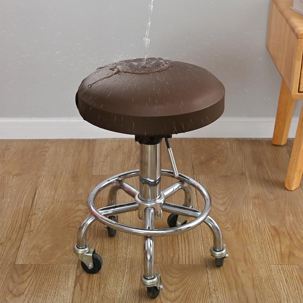 Stool Pu Elastic Round Waterproof Cover Bar Beauty Salon Bar Lift Chair Cover Protective Cover