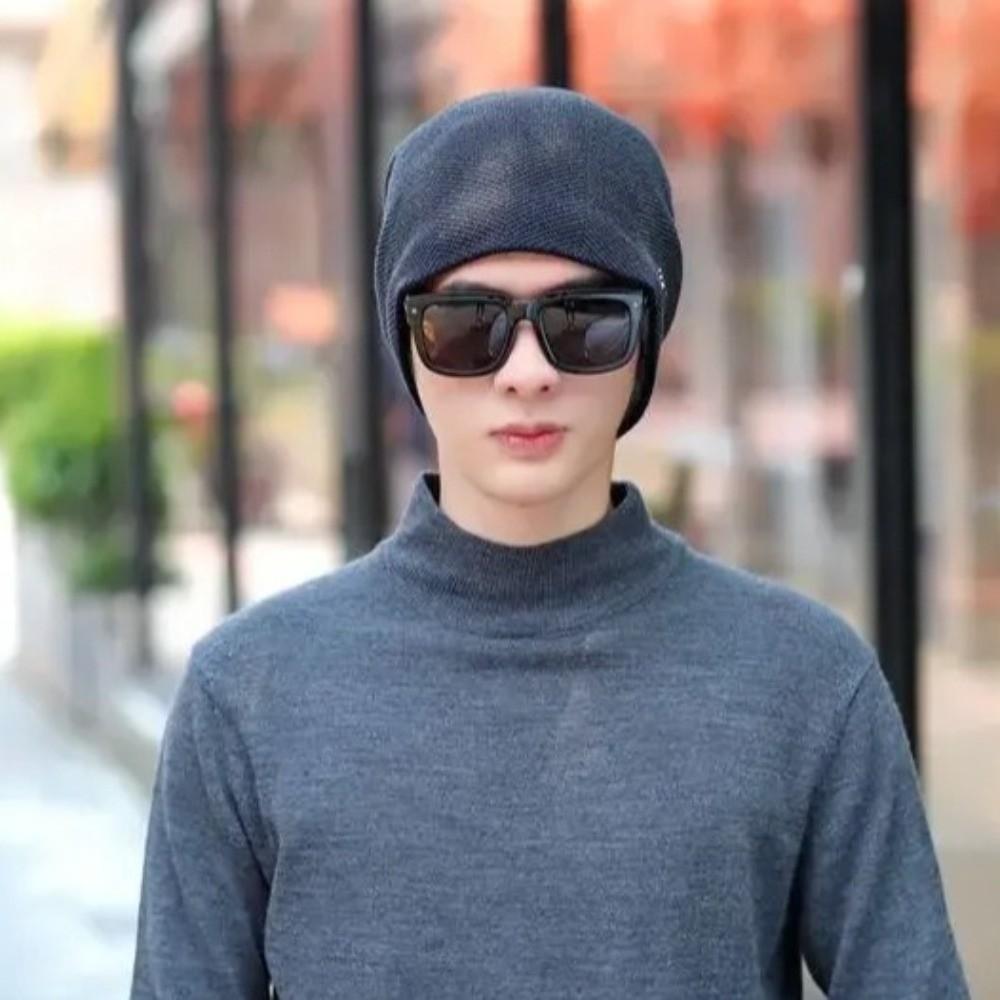 Simple Style Warm Winter Hat Thick Knit Outdoor Sports Hat Simple Thick Knitted Hat Outdoor Sports