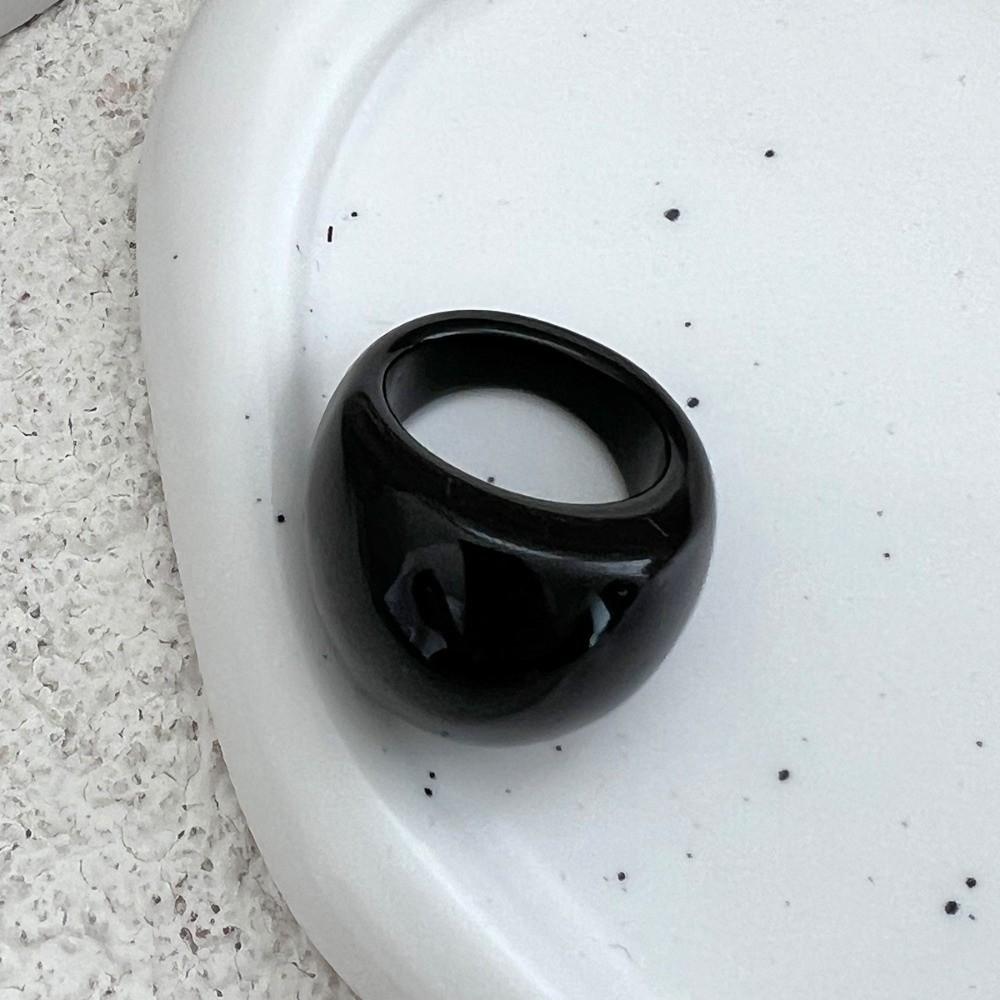 Mehrfarbiger transparenter Harzring-Kuppel Unregelmäßiger Ring Retro Acryl Geometrischer Ring Schmuck