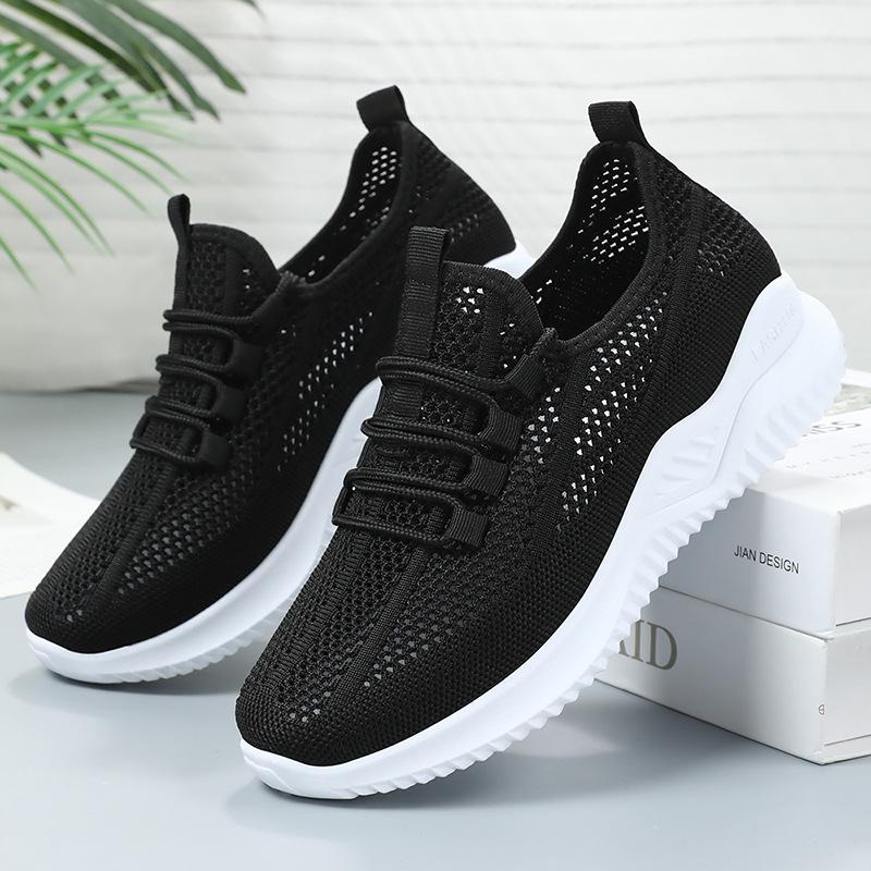 New Style Walking Shoes Breathable Casual Shoes Soft-soled Shoes Women's Shallow Opening Single Shoes