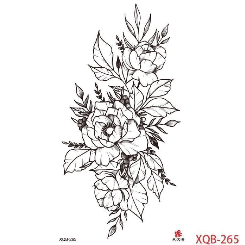 NEW 1PCS Waterproof Tattoos Temporary Tattoo Sticker Flowers Rose Body Tattoos for Women Art Arm Hand Tattoos Wolf Tiger Lion Painting Tatoos