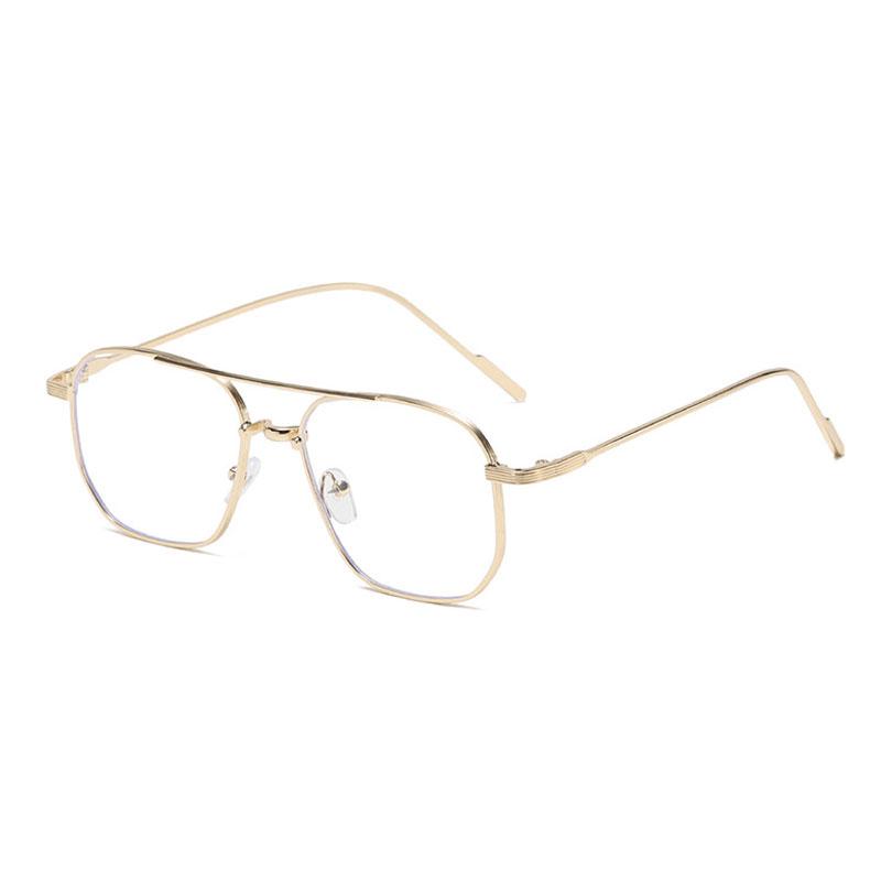 Luxury Metal Fashion Sunglasses for Women Trendy Vintage Square Sun Glasses Mirror Eyewear Brand Design