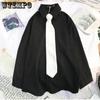 Spring Autumn Long Sleeve Loose Student Blouses Shirts Women White Black Turn Down Collar Casual Oversized Shirt Vintage Tops