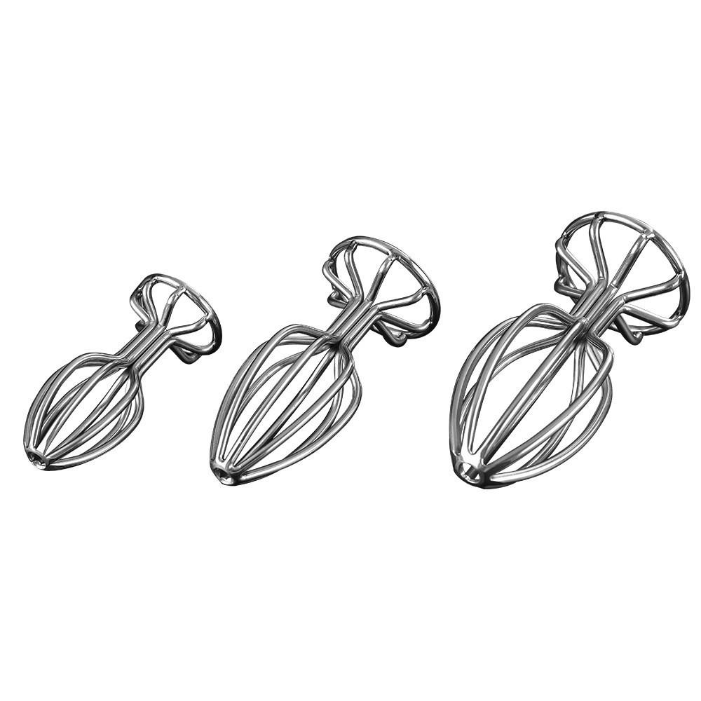 SM Metal Sexy Round Bottom Hollow Out Butt Plug Back Court Anal Expansion Flirting Training Out Alternative Adult Supplies