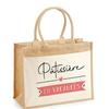 Beach Bag - PLANETEE - Jute with Pastry Pocket On Holiday - Cotton - Multicolored - Large Capacity