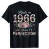 Funny 1966 60th Birthday Years Old T Shirts Unisex Women Pure Cotton Humor Streetwear Tee Shirt Short Sleeve Unisex Loose Clothing