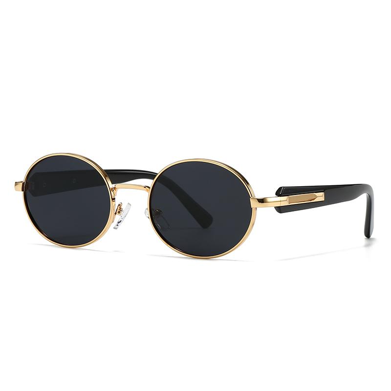 Trendy Retro Round Sunglasses for Men Women Cross Border European American Ins Style Street Photography Modern Charm