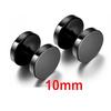1Pair Unisex Jewelry Round Shape Earrings Ear Stud Cheater Plugs Dumbbells Pattern