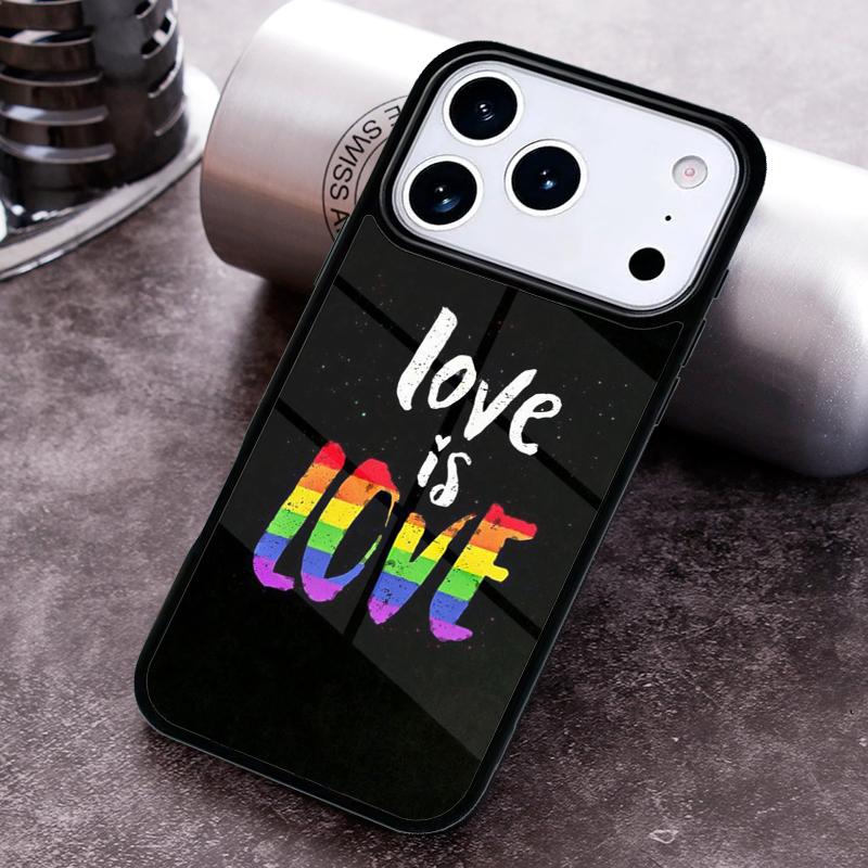 KÄRLEK ÄR KÄRLEK LGBT GAY PRIDE mjukt mobilskal för iPhone 17 16 15 Pro Max Air 14 13 12 11 Plus Stötsäkert Capa Fodral