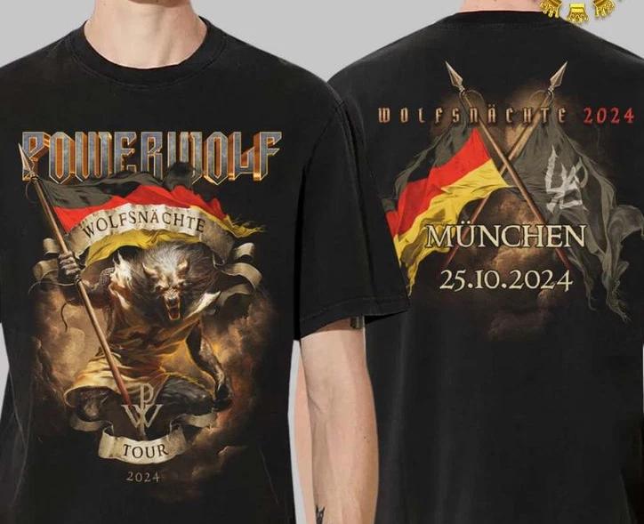 Powerwolf Wolfsnachte Tour 2024 Merch Tee At Wien In Austria On OcT-shirt T