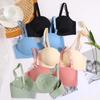 Push Up podprsenka Sexy podprsenka pro ženy Bezdrátová bezešvá Bralette Candy Color Podprsenka Dívčí spodní prádlo Spodní prádlo 32 až 38AB Košíčky