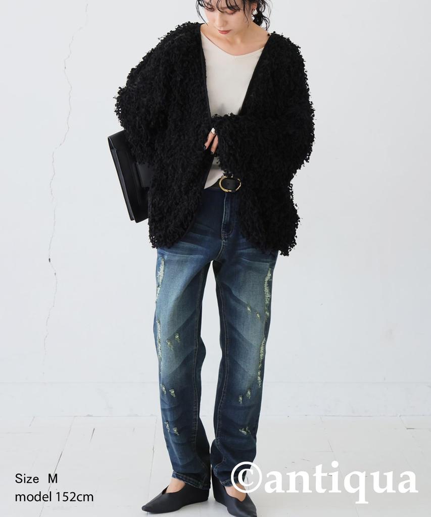 Antiqua Harako Denim XL Vintage Relaxte Comfortabele Pasvorm Damesbroek, PL-00036, (22), Blauw, Pasvorm,