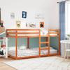 Vidaxl Bunk Bed, Waxed Brown, 90X200 Cm, Solid Pine Wood