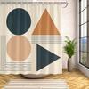 Spiral Galaxy in Deep Space with Asteroids Waterproof Shower Curtain for Cosmic Bathroom Decor