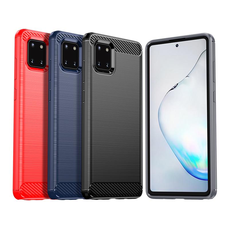 Para Capa Samsung Galaxy Note 10 Lite Capa Para Samsung Note 10 Lite Coque Bumper Capa Macia de TPU Para Samsung Note 10 Lite Fundas