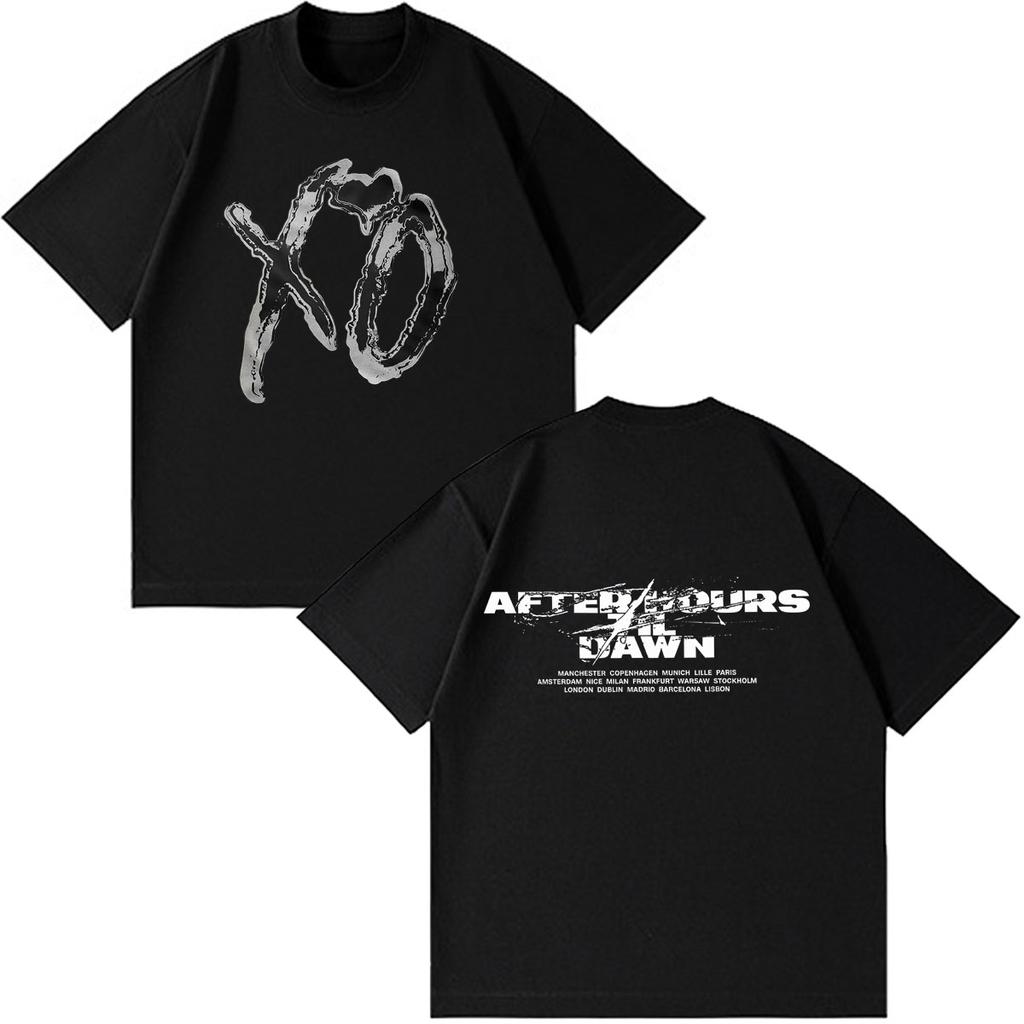 The Weeknd After Hours Til Dawn 2026 Tour Print T-shirt Unisex Unisex Hiphop T-shirt Zomer Korte Mouwen Gotische Punk T-shirts Tops