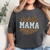 Leopard Mama Shirt and Kids Shirt : Mothers Day Comfort Colors Tee , Retro Leopard Text Shirt and Kids Shirt Design