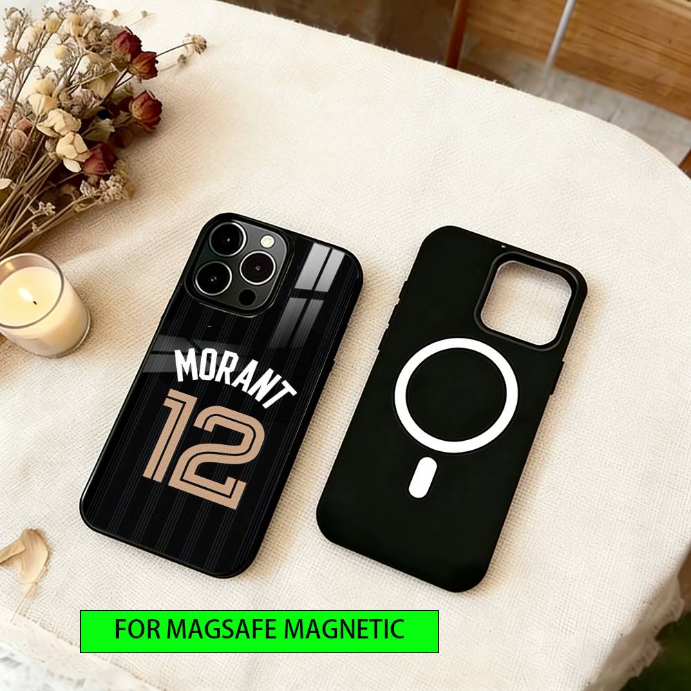 Ja Morant Phone Case For iPhone17,16,15,14,13,12,11 Plus,Pro Magnetic with Magsafe Wireless Charging