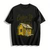 Cabin Life Themed Casual Printed Top For Outdoor Lovers Pure Cotton T-shirt