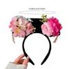 Classical Qings Princess Headband for Female Vintage Flower Hairband Chinese Costume Hairhoop Roleplay Party Hair Decors