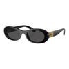 MIU MIU Lunettes de soleil irrégulières en acétate plein cadre pour hommes Noir MU06ZS1AB5S0