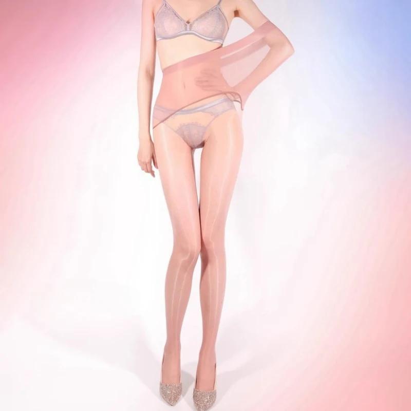 Sexy High Elasticity Seamless 5D Oil Glossy Deep Crotch Bottomed Pantyhose Romantic Fragrance Nightclub Party Stockings Ootd
