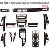 Für BMW 5er E60 2004-2010 Innenraum Mittelkonsole Türgriff 5D Karbonfaser Aufkleber Decals Autostyling Zubehör